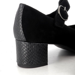 Escarpins en cuir noir Artika