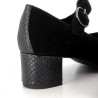 Escarpins en cuir noir Artika