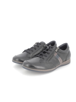 basket noir en cuir