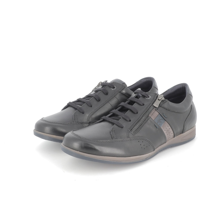 basket noir en cuir