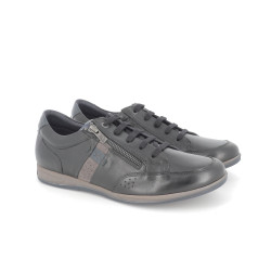 basket noir en cuir