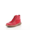 Baskets hautes en cuir rouges