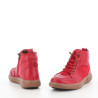 Baskets hautes en cuir rouges