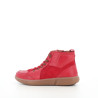 Baskets hautes en cuir rouges