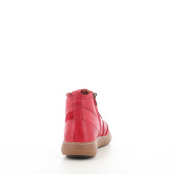 Baskets hautes en cuir rouges