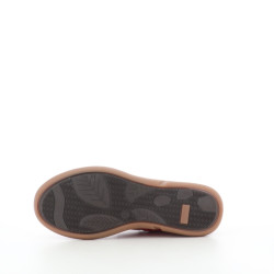 Baskets hautes en cuir rouges