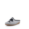 Pantoufles grises avec illustration moustache