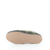 Pantoufles carreaux verts textile