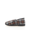 Pantoufles textile carreaux marron