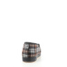 Pantoufles textile carreaux marron