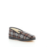 Pantoufles textile carreaux marron