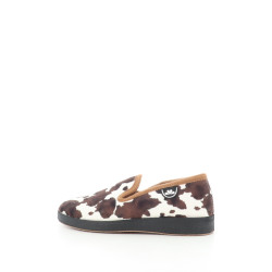 Pantoufles en textile motif vaches