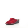 Mules textile vertes et rouges