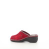 Mules textile vertes et rouges