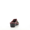 Mules textile vertes et rouges