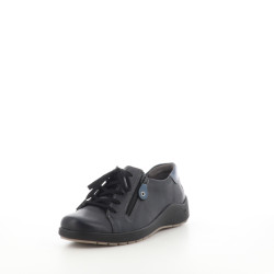 Baskets basses en cuir bleu marine