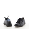 Baskets basses en cuir bleu marine