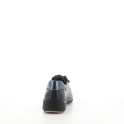 Baskets basses en cuir bleu marine