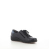Baskets basses en cuir bleu marine