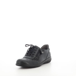 Baskets basses en cuir noir
