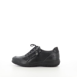 Baskets basses en cuir noir