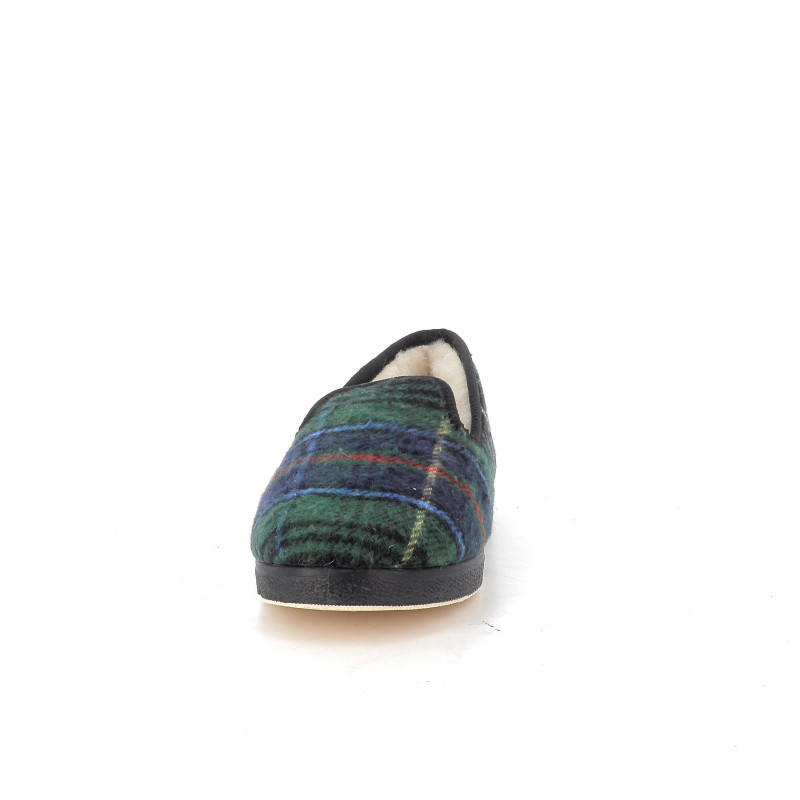 Chaussons vert à carreaux Semelflex