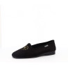 chausson Semelflex noir à motifs dorés - Anjou-chaussures
