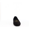 chausson Semelflex noir à motifs dorés - Anjou-chaussures