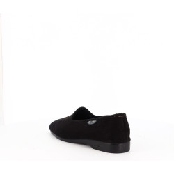 chausson Semelflex noir à motifs dorés - Anjou-chaussures
