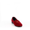Chausson Semelflex rouge bordeau motif rosace