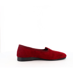 Chausson Semelflex rouge bordeau motif rosace