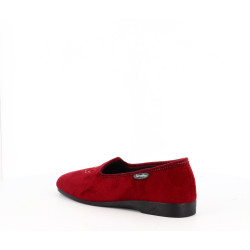 Chausson Semelflex rouge bordeau motif rosace
