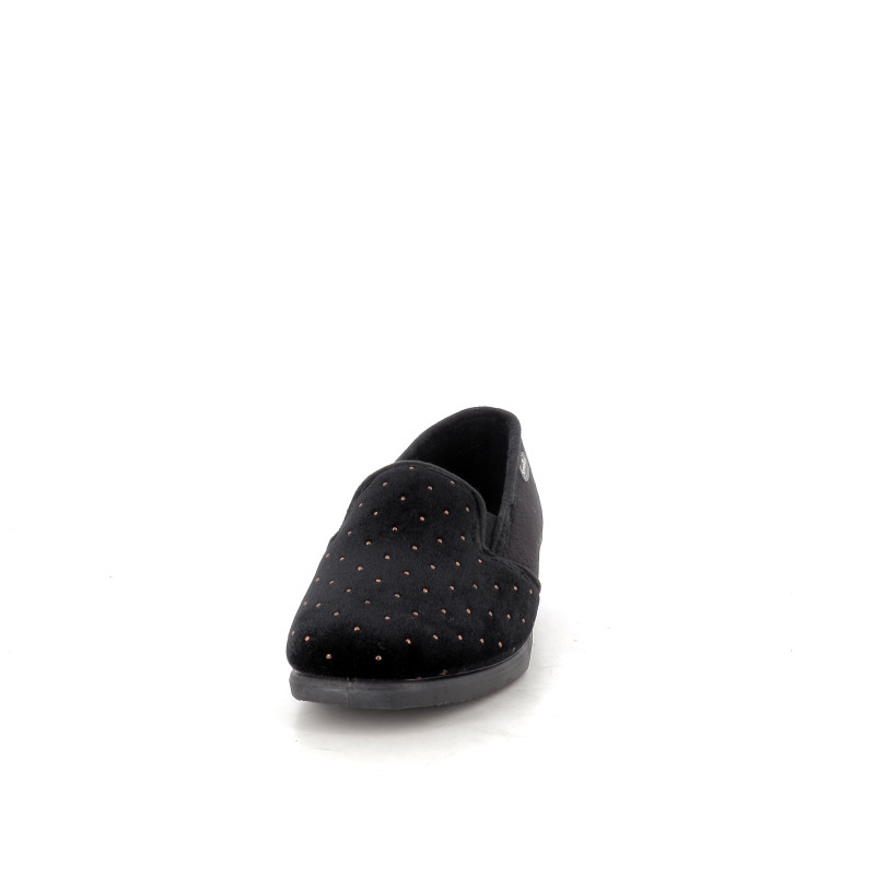 Chaussons noir à pois Semelflex