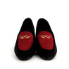 Chaussons femme noir et bordeaux Semelflex