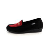 Chaussons femme noir et bordeaux Semelflex