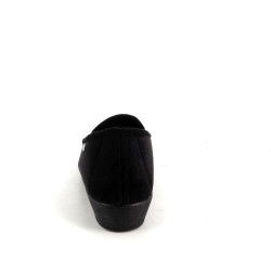 Chaussons femme noir et bordeaux Semelflex