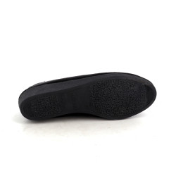 Chaussons femme noir et bordeaux Semelflex