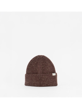 Bonnet marron tricot lurex
