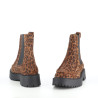 boots Léopard en daim