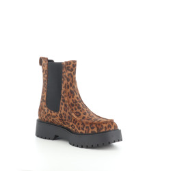 boots Léopard en daim