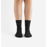 Chaussettes Lurex unies noires et broderie Victoria