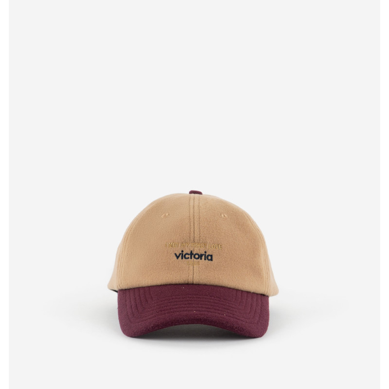 Casquette beige et bordeaux Gorra Pano