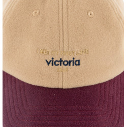 Casquette beige et bordeaux Gorra Pano