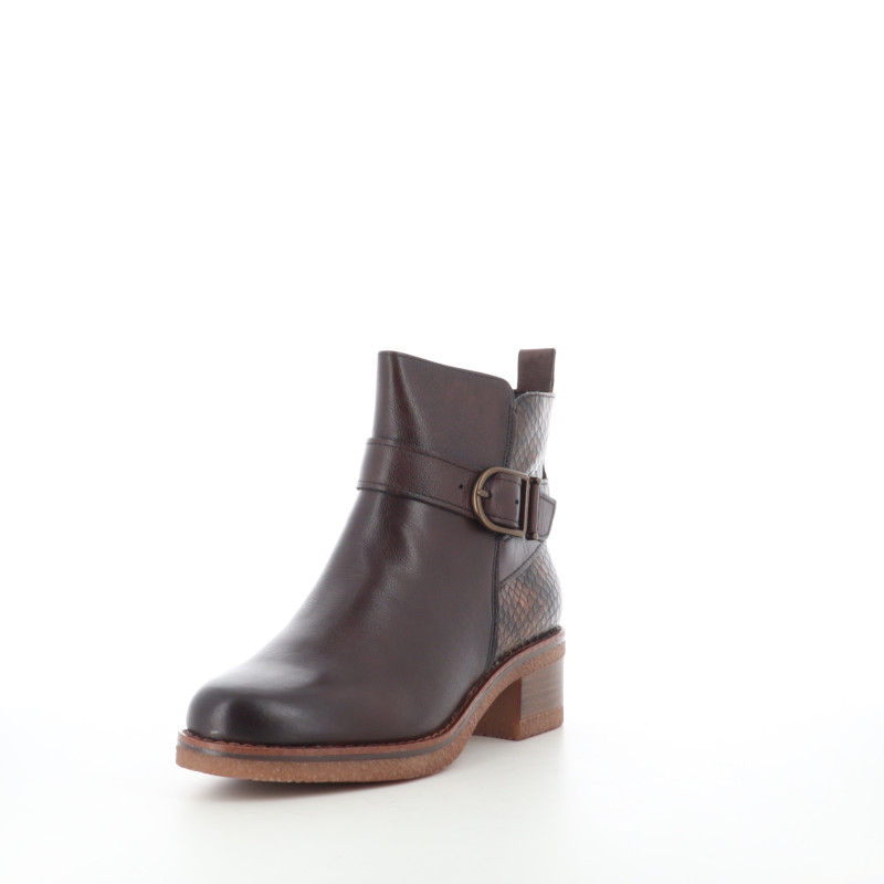Bottines marron en cuir