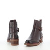 Bottines marron en cuir
