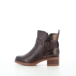 Bottines marron en cuir
