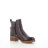 Bottines marron en cuir