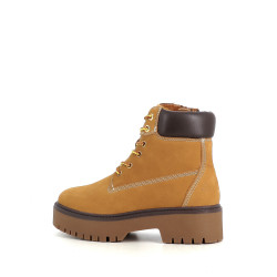 Boots marron en cuir