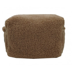 Trousse de toilette beige textile