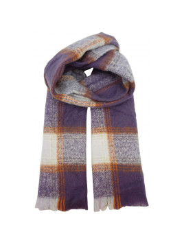 Écharpe en Polyester Violet & Orange